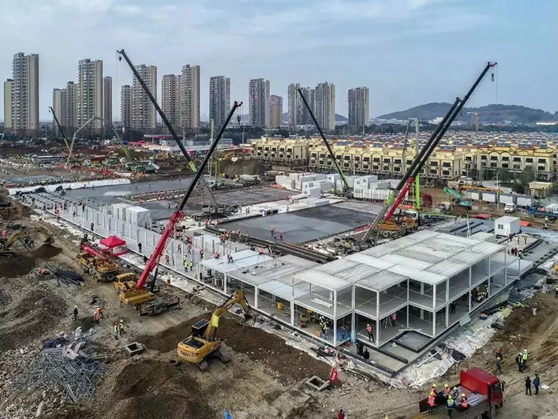 Modulaarse teraskonstruktsiooniga haiglahoone